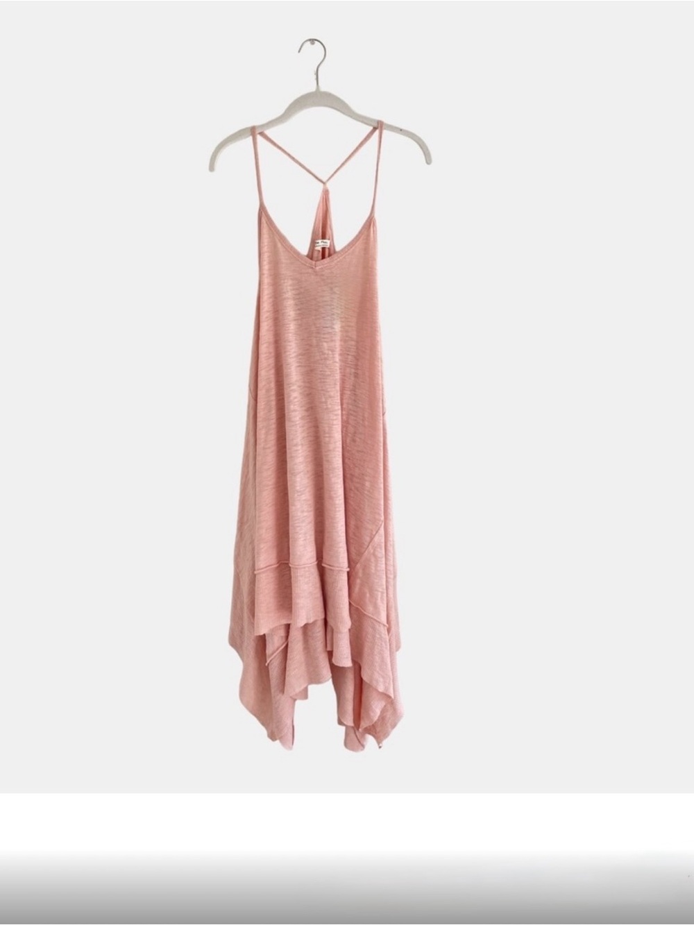 We The Free Peachy Pink Handkerchief Hem Tunic Dress